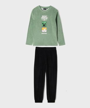 Pyjama en velours bicolore garçon - Minecraft vue1 - MINECRAFT - GEMO