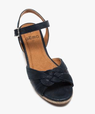 Sandales femme à talon compensé et tige finement pailletée vue5 - GEMO (CASUAL) - GEMO