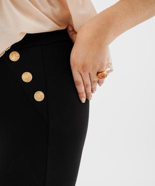 Pantalon ajusté en viscose stretch à taille élastiquée femme grande taille vue3 - GEMO (G TAILLE) - GEMO