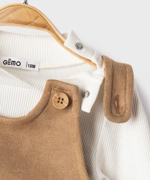 Ensemble 2 pièces bébé fille robe et tee-shirt manches longues vue3 - GEMO(BEBE DEBT) - GEMO