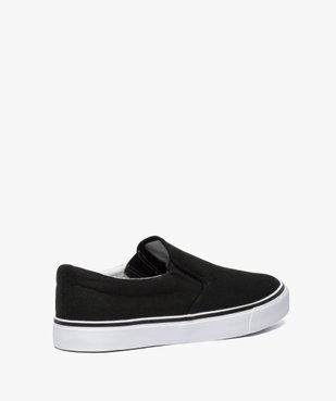 Tennis homme en toile façon slippers à élastiques Dessus uni vue4 - GEMO (HOMME) - GEMO