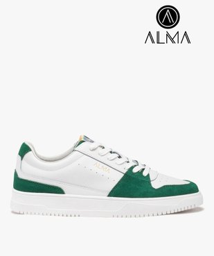 Baskets homme bicolores en cuir style casual - Alma Planète vue1 - ALMA - GEMO