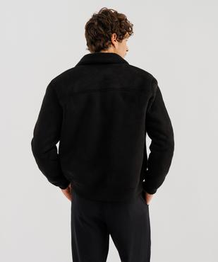 Blouson esprit aviateur en suédine doublée sherpa homme vue3 - GEMO (HOMME) - GEMO