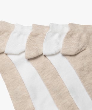 Chaussettes femme ultra courtes unies (lot de 5) vue2 - GEMO 4G FEMME - GEMO