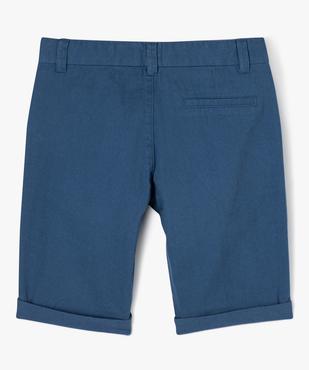 Bermuda coupe chino regular en toile de coton garçon vue3 - GEMO 4G GARCON - GEMO
