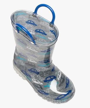 Bottes de pluie bébé garçon à motifs voitures et semelle lumineuse vue5 - GEMO (ENFANT) - GEMO