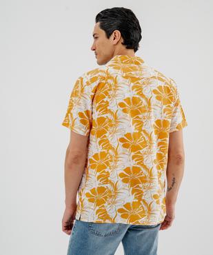 Chemise manches courtes et col cubain en viscose majoritaire homme vue3 - GEMO 4G HOMME - GEMO