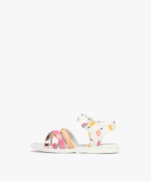 Sandales à brides croisées, scratch et motifs fruits bébé fille vue3 - LOVELY WINGS - GEMO