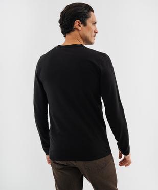 Tee-shirt manches longues et col V homme vue3 - GEMO 4G HOMME - GEMO