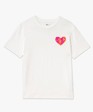 Tee-shirt à manches courtes avec motif coeur femme vue4 - GEMO(FEMME PAP) - GEMO