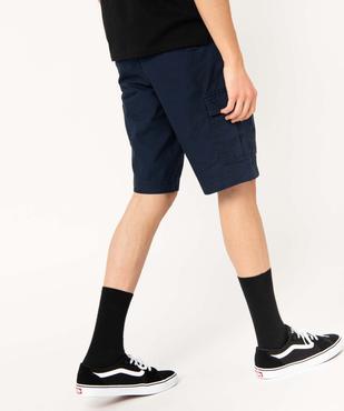 Bermuda cargo en toile homme vue5 - GEMO 4G HOMME - GEMO