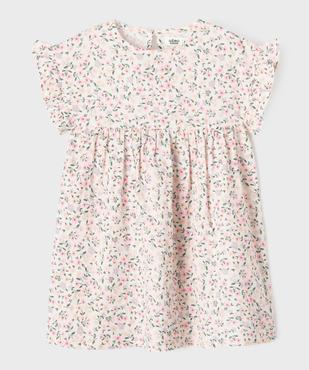 Robe en gaze de coton avec manches volantées fille vue1 - GEMO 4G FILLE - GEMO
