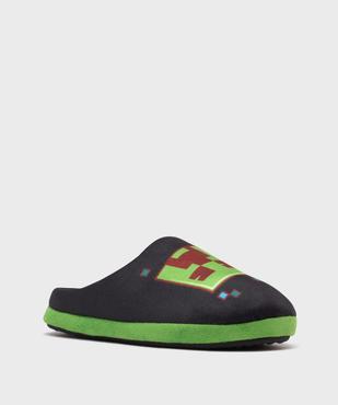 Chaussons mules en velours doux imprimés garçon - Minecraft vue2 - MINECRAFT - GEMO