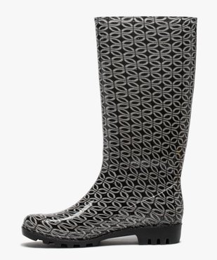 Bottes de pluie femme à paillettes et imprimé fantaisie vue3 - GEMO (EQUIPT) - GEMO