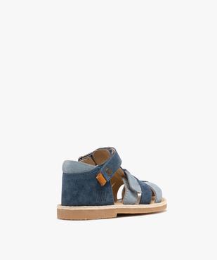 Chaussures de marche ouvertes en cuir à scratch bébé garçon - Na! vue4 - NA! - GEMO