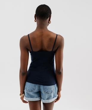 Débardeur uni à fines bretelles femme vue7 - GEMO (MAILLE) - GEMO