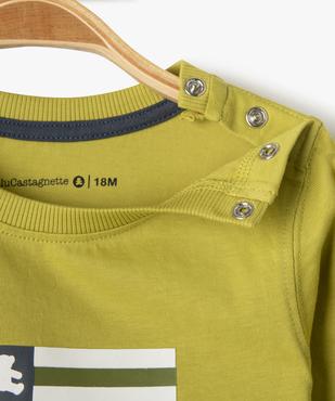Tee-shirt manches longues en coton imprimé bébé garçon - LuluCastagnette vue3 - LULUCASTAGNETTE - GEMO