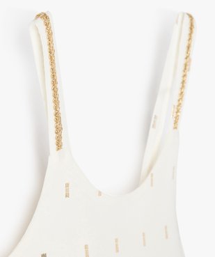 Robe de cérémonie à bretelles avec motifs pailletés fille vue2 - GEMO (ENFANT) - GEMO