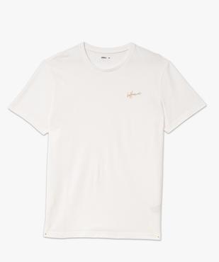 Tee-shirt manches courtes coupe droite en coton homme vue4 - GEMO (HOMME) - GEMO