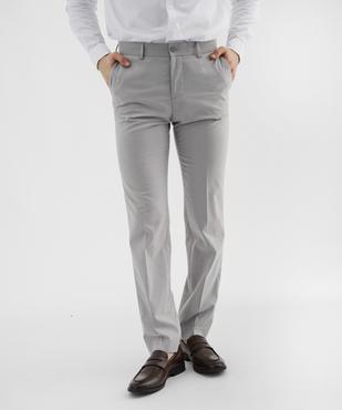 Pantalon de costume coupe slim en toile extensible homme vue1 - GEMO 4G HOMME - GEMO