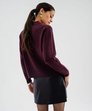 Cardigan à col polo avec poches poitrine femme vue3 - GEMO 4G FEMME - GEMO