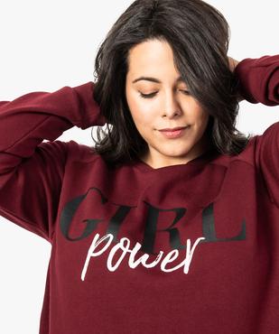 Sweat molletonné femme avec inscription sur l'avant vue2 - GEMO (G TAILLE) - GEMO