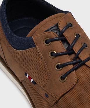 Derbies texturées à détail jean semelle sport homme vue6 - MARIO BALDANO - GEMO