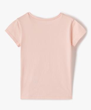 Tee-shirt fille à manches courtes avec motif Noël vue3 - GEMO (ENFANT) - GEMO
