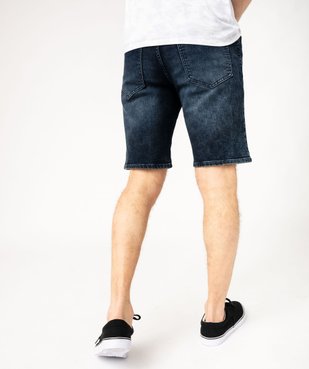 Bermuda en jean stretch ample à taille élastique homme vue3 - GEMO (HOMME) - GEMO