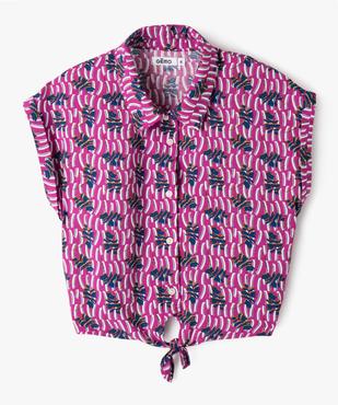 Chemise sans manches loose en viscose imprimée fille vue2 - GEMO 4G FILLE - GEMO