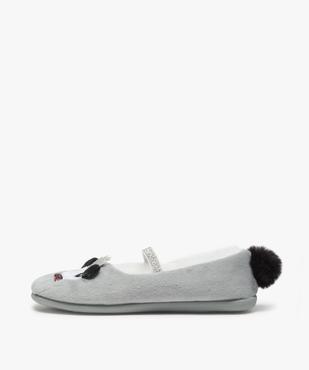 Chaussons fille forme ballerine avec motif panda vue3 - GEMO 4G FILLE - GEMO