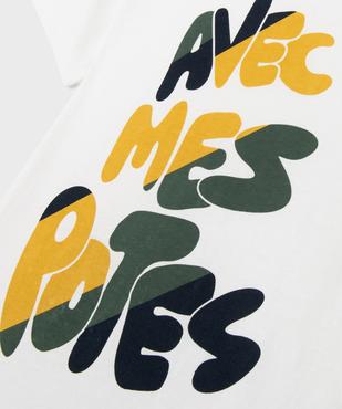 Tee-shirt manches courtes avec motif humoristique garçon vue2 - GEMO (ENFANT) - GEMO