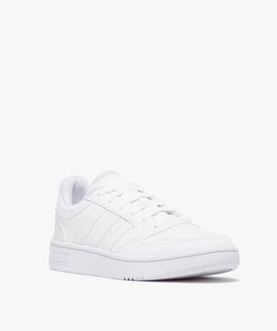 Baskets homme unies à lacets Hoops 3.0 - Adidas  vue2 - ADIDAS - GEMO