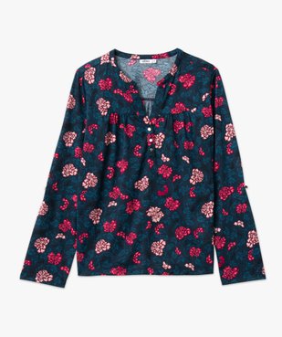 Tee-shirt à manches longues imprimé en polyester recyclé femme vue4 - GEMO 4G FEMME - GEMO