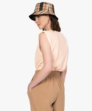Tee-shirt femme texturé sans manches vue3 - GEMO(FEMME PAP) - GEMO