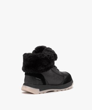 Boots fille unies à col fourré retourné - Kickers vue4 - KICKERS - GEMO