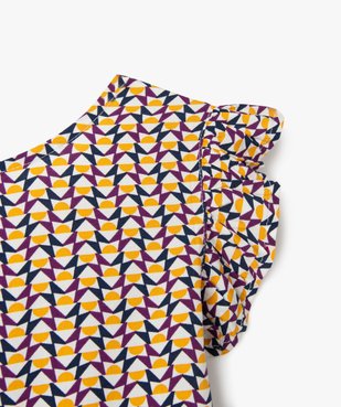 Combishort sans manches à motifs fleuris fille vue2 - GEMO (ENFANT) - GEMO