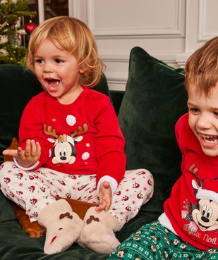 Pyjama 2 pièces spécial Noël velours motif Minnie bébé fille - Disney Baby vue4 - DISNEY BABY - GEMO