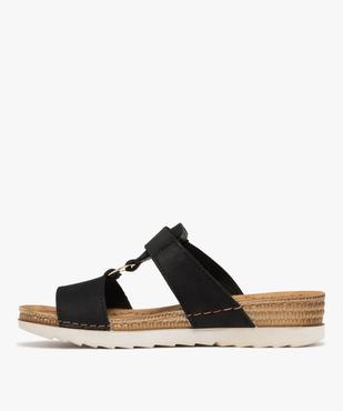 Sandales confort forme mule femme avec semelle compensée vue3 - G'FLEX - GEMO
