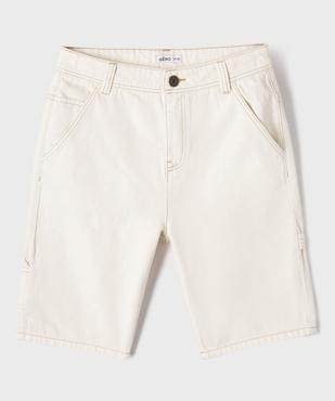Bermuda en jean regular au coloris unique garçon vue1 - GEMO (JUNIOR) - GEMO