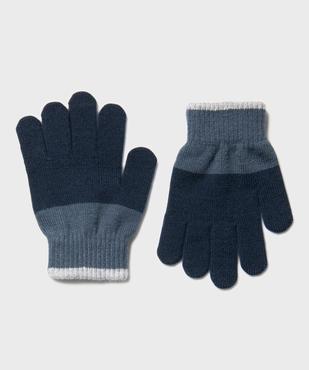 Gants en maille tricolores garçon vue1 - GEMO (ENFANT) - GEMO