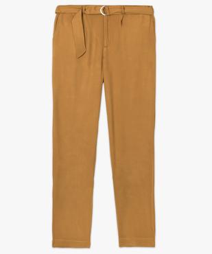 Pantalon femme coupe carotte en maille piquée fluide vue4 - GEMO(FEMME PAP) - GEMO