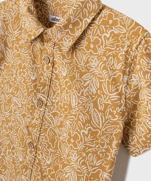 Chemise manches courtes à motifs fleuri garçon vue3 - GEMO (ENFANT) - GEMO
