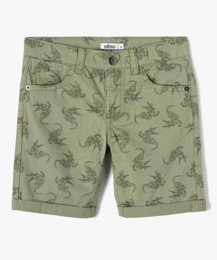 Bermuda en coton twill imprimé à revers garçon vue1 - GEMO 4G GARCON - GEMO