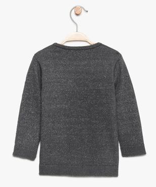 Gilet bébé fille porté ouvert en maille duveteuse pailletée vue2 - GEMO(BEBE DEBT) - GEMO