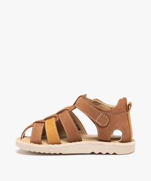 Sandales garçon à brides multiples en cuir – NA! vue3 - NA! - GEMO