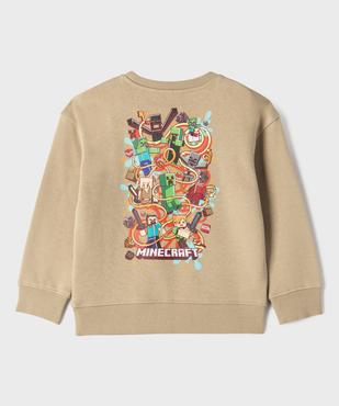Sweat avec motifs pixelisés devant et dos garçon - Minecraft vue3 - MINECRAFT - GEMO