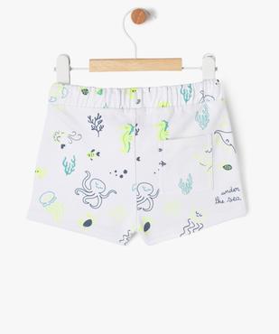 Short en maille à motifs estivaux bébé garçon vue3 - GEMO 4G BEBE - GEMO