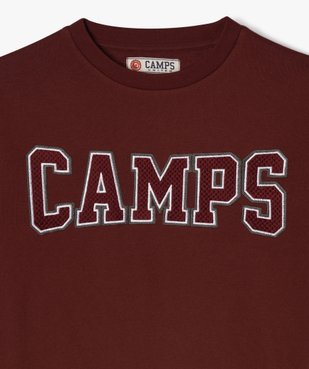 Sweat molletonné avec inscription brodée garçon - Camps United vue2 - CAMPS - GEMO