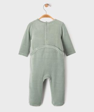 Pyjama en velours avec message sur le buste bébé vue3 - GEMO(BB COUCHE) - GEMO